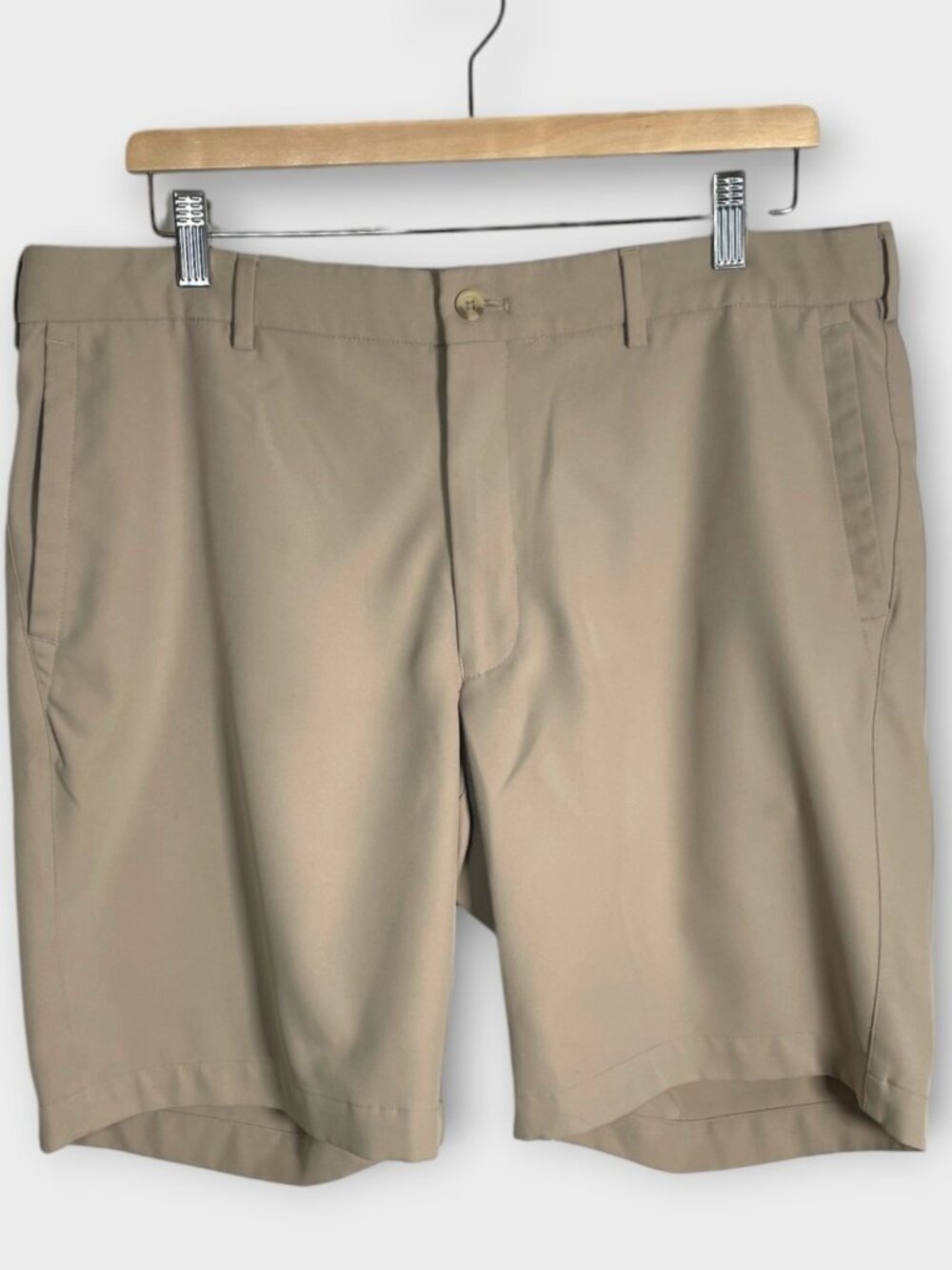 Peter Millar Performance Shorts Men's 36 Khaki Golf Casual